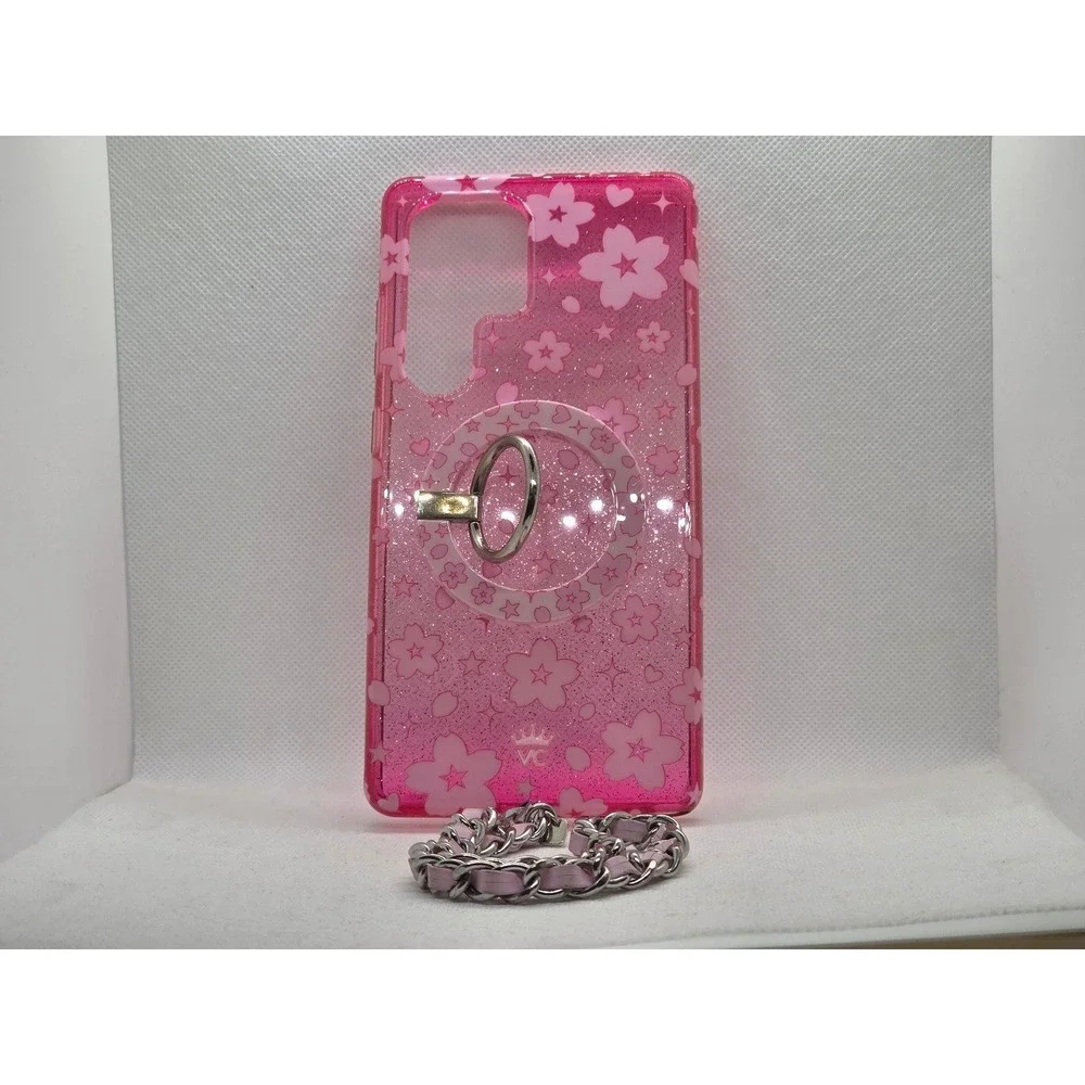 Velvet Caviar Cherry Blossom Glitter Samsung Galaxy S25 Ultra Case & Set USED